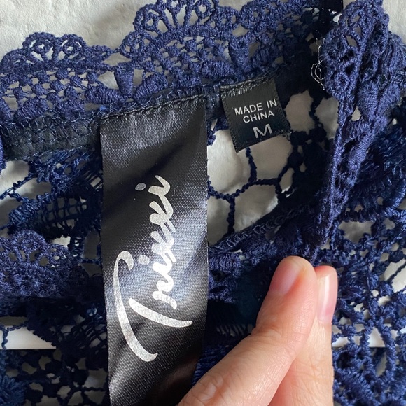 Trixxi Navy Lace Overlay Dress (NWT) - Picture 2 of 13